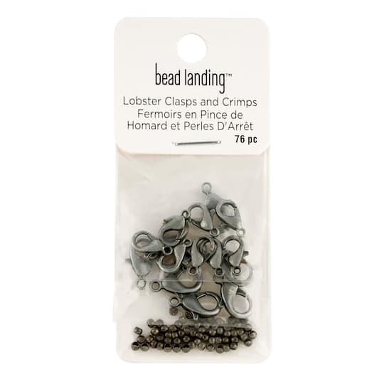 12 Pack: Lobster Clasps &#x26; Crimps Set by Bead Landing&#x2122;